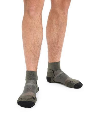 Loden / Black Men's Icebreaker Merino Hike+ Light Mini Socks | USA 1038KORI